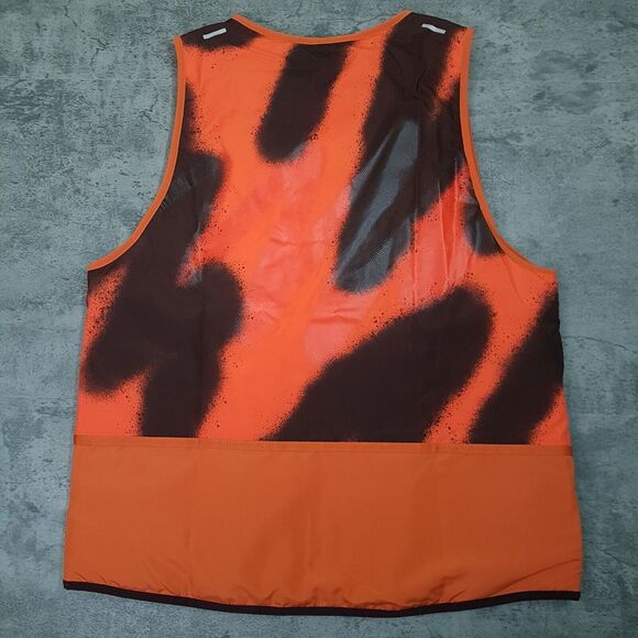 NIKE Therma Fit Wild Run Reversible Repel Running Vest Jacket Mens MEDIUM Orange - Picture 2 of 9